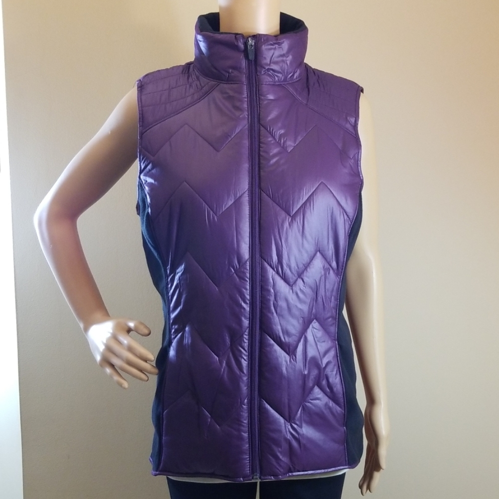 NWOT Ideology Purple Puffer Vest. Size Med. - Picture 1 of 8